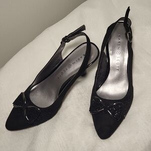 Karen Scott Elegant Black Bow Heels Size 6